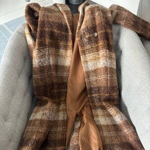 Plaid Aritzia Fuzzy Jacket